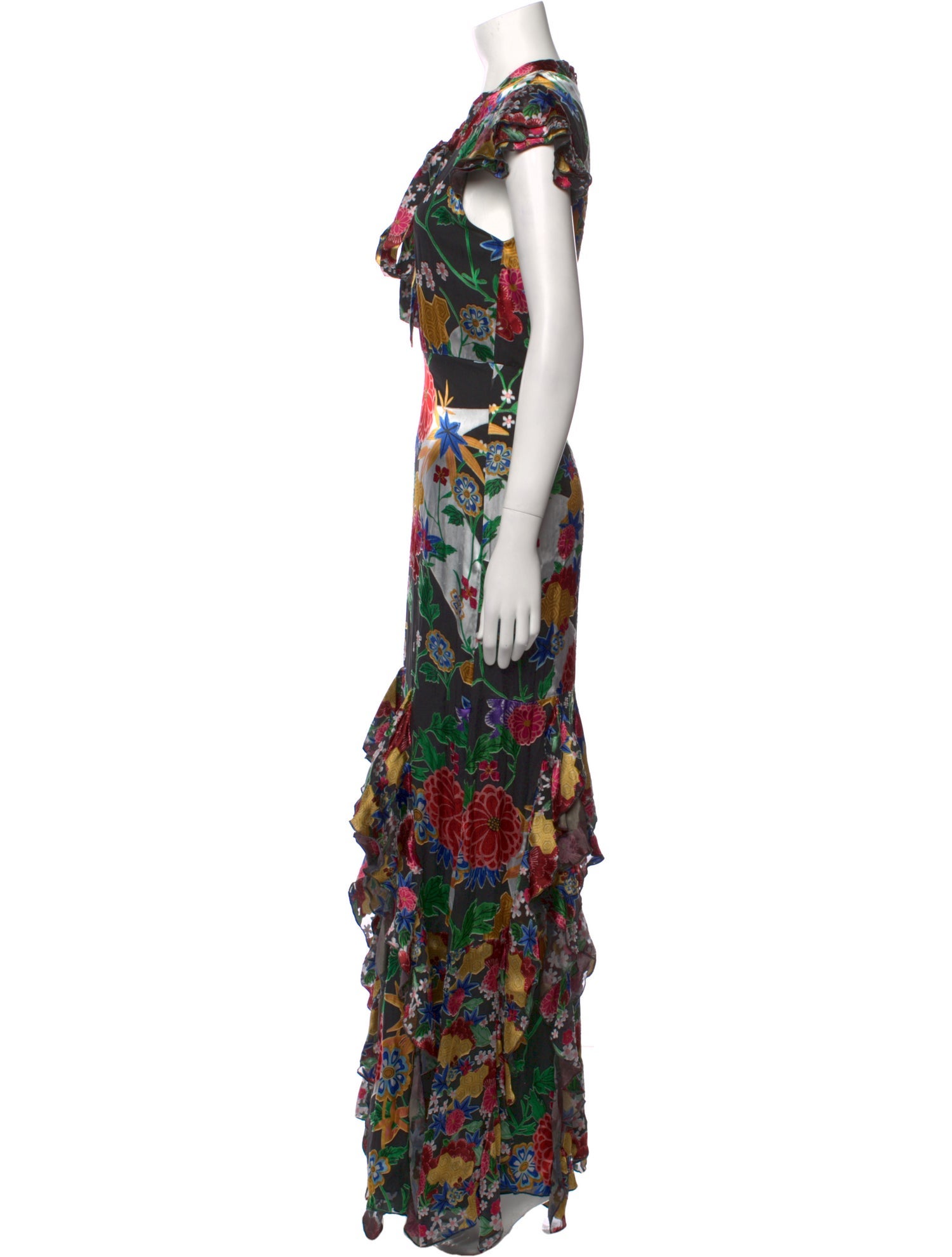 Alice + Olivia Floral Print Long Dress
